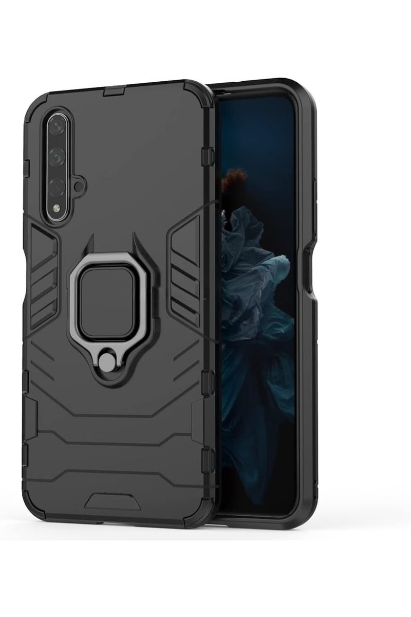 جراب حمايه مقاوم للصدمات مزود بدبله معدنيه متوافق مع Nova 5T /Honor 20 (أسود) - Image 5
