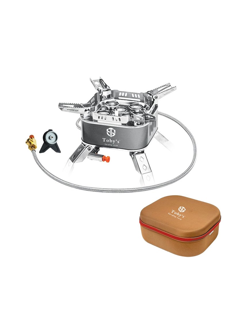 توبيز موقد توبي المحمول 15800 واط مع تصميم مقاوم للرياح وإشعال بيزو + طاولة قابلة للطي من الألومنيوم الأخضر خفيفة الوزن، مثالية للتخييم والنزهات والرحلات - Image 5