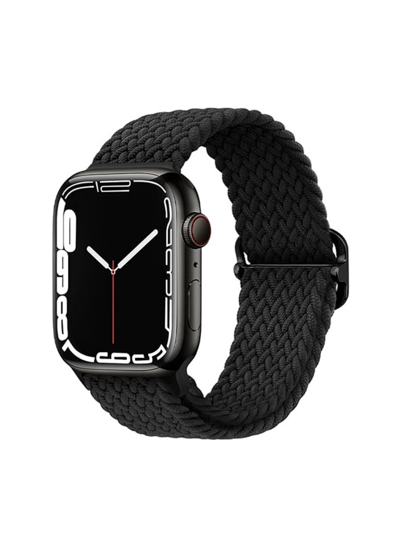 بولوز نايلون سوار استبدال حزام الساعة لسلسلة iWatch 10/11 46 مم,متوافق مع iWatch Band 49mm 45mm 44mm 42mm,حزام استبدال الرياضة لسلسلة iWatch 9 8 7 6 5 4 فوق 2 فوق 3 فوق SE 2 SE 3 أسود وأزرق - Image 3