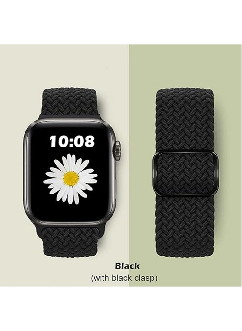 بولوز نايلون سوار استبدال حزام الساعة لسلسلة iWatch 10/11 46 مم,متوافق مع iWatch Band 49mm 45mm 44mm 42mm,حزام استبدال الرياضة لسلسلة iWatch 9 8 7 6 5 4 فوق 2 فوق 3 فوق SE 2 SE 3 أسود وأزرق - Image 4