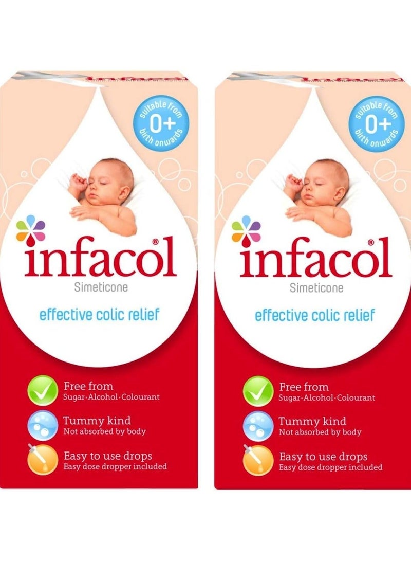 Infacol  إنفاكول لتخفيف المغص الفعال للأطفال من سن 0+ 50 مل (عبوة من قطعتين) - Image 2