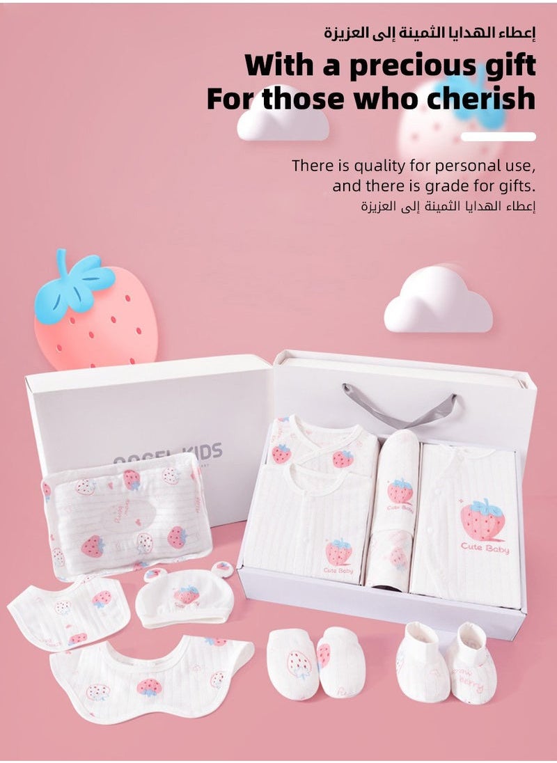 XiuWoo 24PCS Newborn Baby Gift Set, Newborn Layette Gift Set for Boys and Girls, Babies Essential Clothes Accessories with Baby Blanket, 100% Premium Cotton, for Spring Summer Autumn Winter Four Seasons 59CM for 0-3 Month  - Image 4
