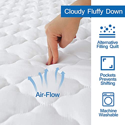 Coldwind Cot Mattress Pad Protector Waterproof, Quilted Cot Size Mattress Cover 30" X 75" X 10" Fitted for Narrow Twin/Camp Bunk/Rvs Bunk/Guest Beds, Deep Pocket Mattress Topper, White (Cover Only) - Image 4