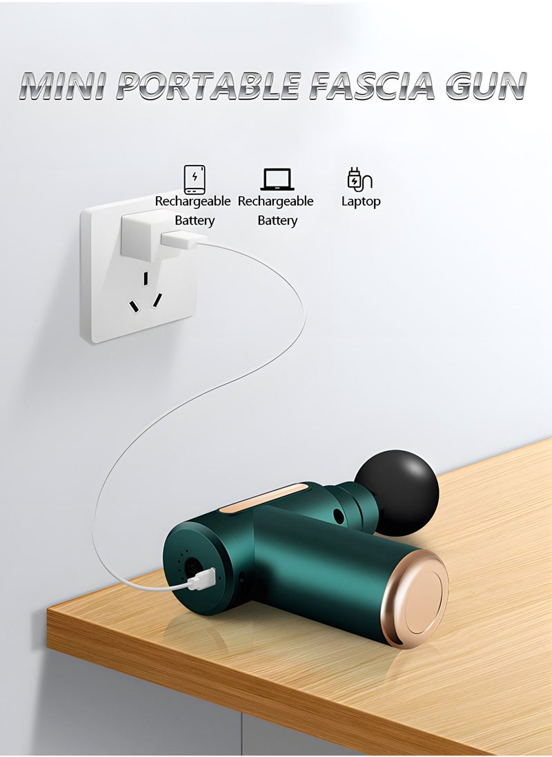 GROIC Mini Massage Gun Percussion Deep Tissues Muscle Massager with 6 Speeds Type-C Charging Ultra Quiet Portable Electric Handheld Body for Back Neck Pain Relief  - Image 5