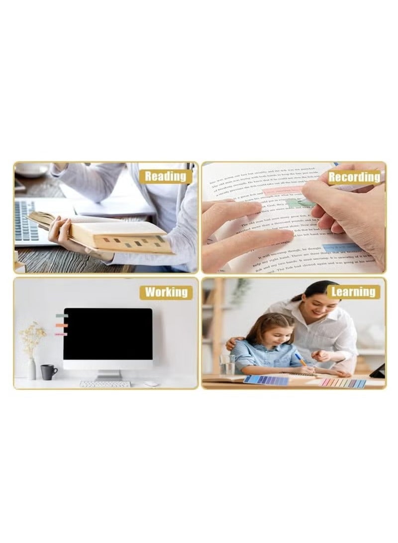 Generic 1200Pcs Sticky Tabs, Transparent Sticky Notes Flags Pastel Book Tabs Writable Annotation Tabs Morandi Page Markers Clear Index Tabs Translucent Index Stickers for Books Office Supplies  - Image 5