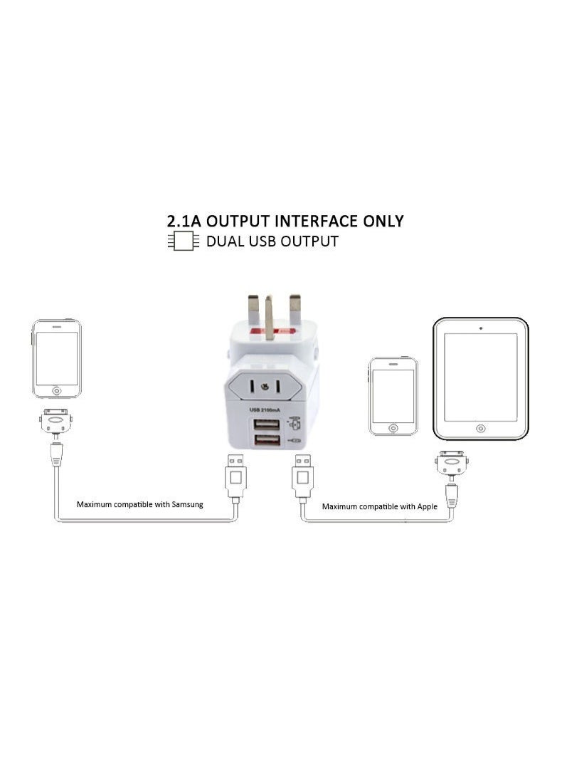 Universal travel adapter usb power outlet wall plug convertor au uk us eu - Image 5