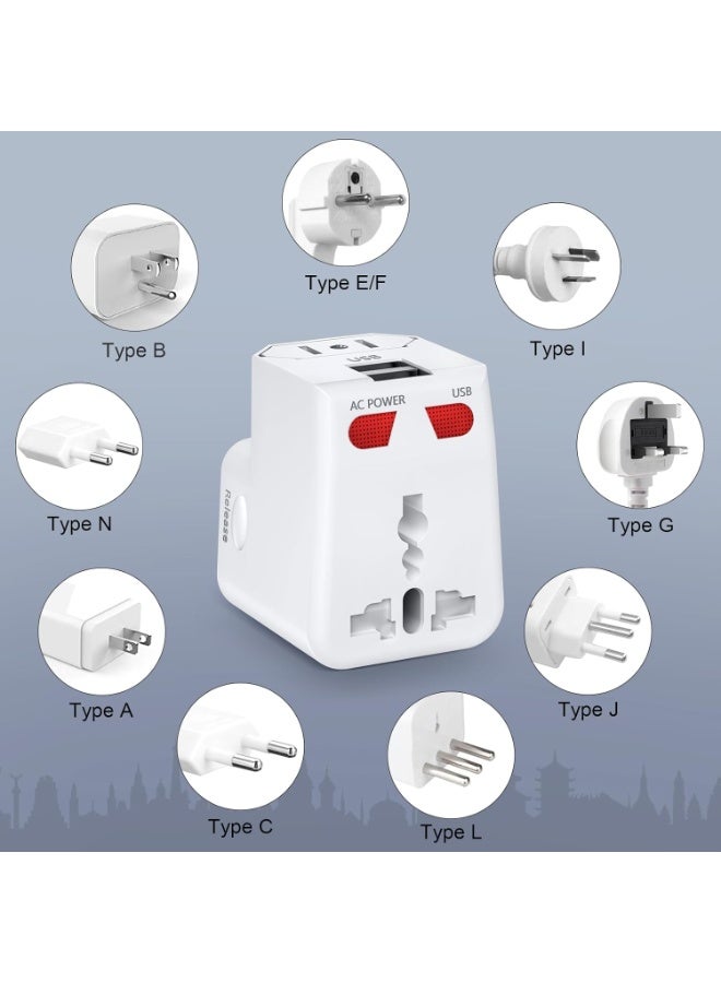 Universal travel adapter usb power outlet wall plug convertor au uk us eu - Image 1