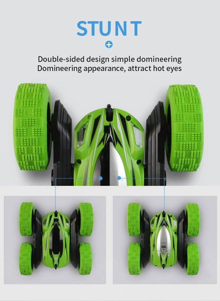 RC Super Stunt Race Car - Green - Image 2