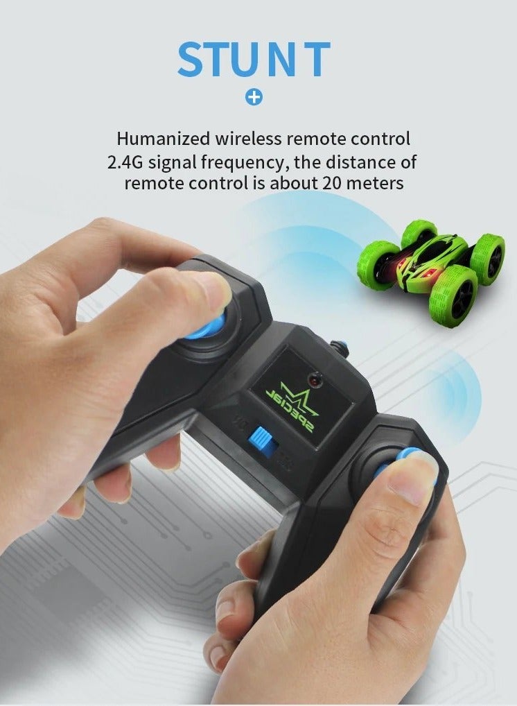 RC Super Stunt Race Car - Green - Image 4