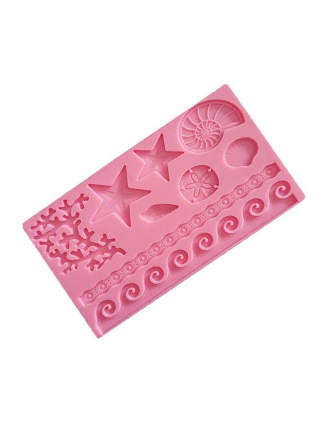Silicone Fondant Mold Pink 19x13x1centimeter - Image 2