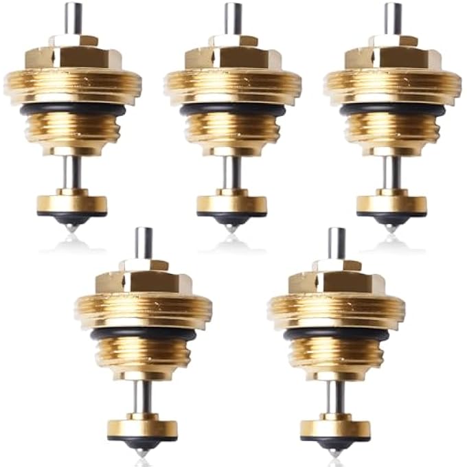 PACK OF 5 UNDERFLOOR HEATING MANIFOLDS RETURN PIN VALVE INSERT M30 X 1.5, BRASS VALVE CORE RETURN PIN FOR UFH ACTUATOR HEATING CIRCUIT DISTRIBUTOR, DISTRIBUTOR ACCESSORIES - Image 1