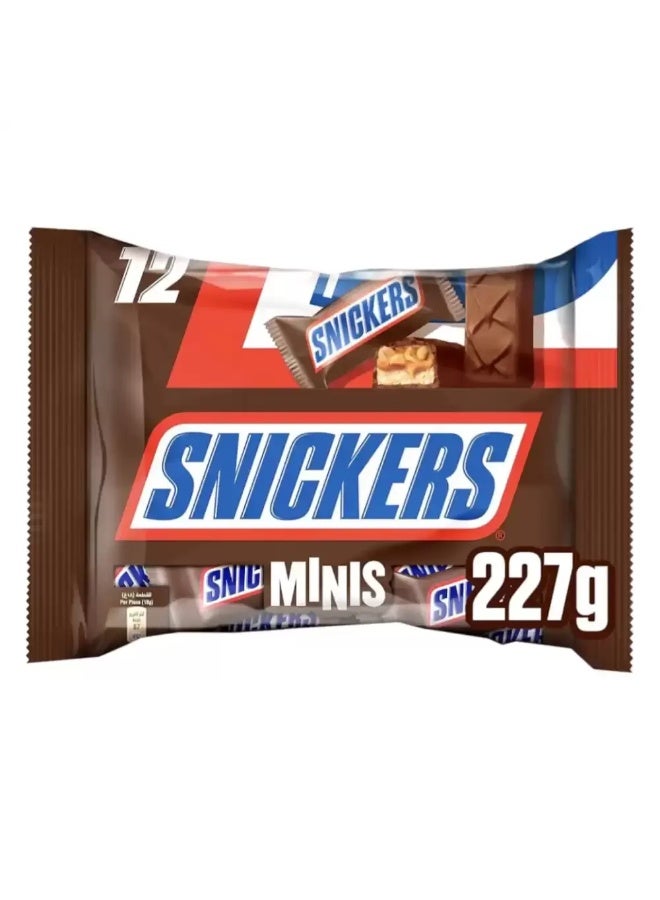 Snickers Peanut And Caramel Chocolate Bar Miniatures Pack Of 12pcs- 227gms