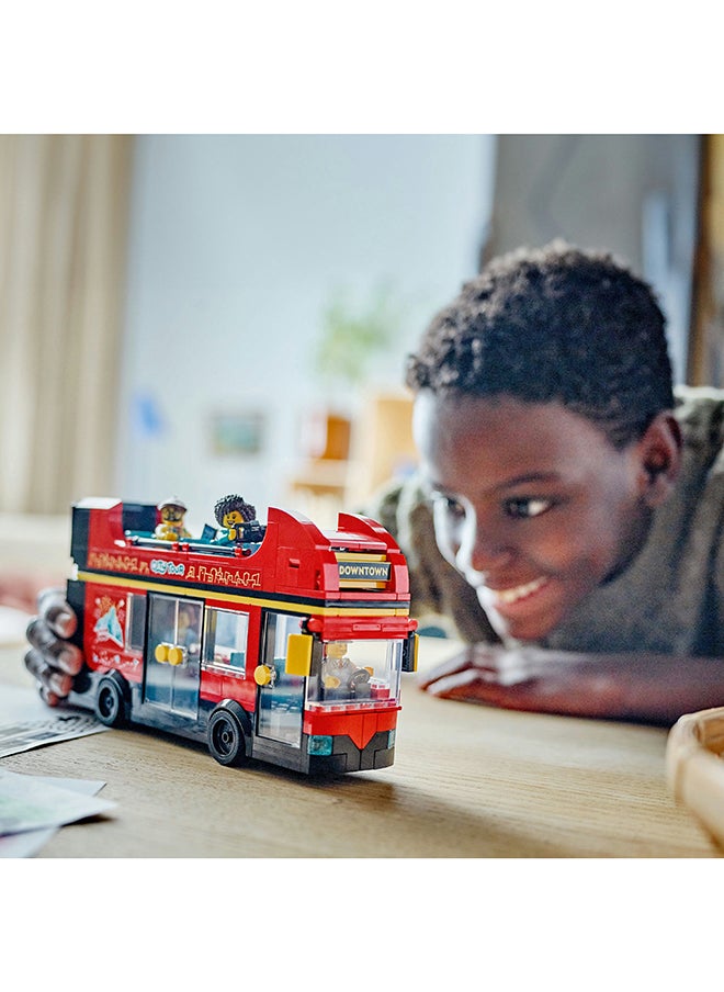 LEGO - City Red Double-Decker Sightseeing Bus Toy Vehicle Set For Boys And Girls Aged 7 Plus, Christmas Or Birthday Gift For Kids, 5 Characters Including A Baby And Buggy 60407 (384 Pieces) - Image 1