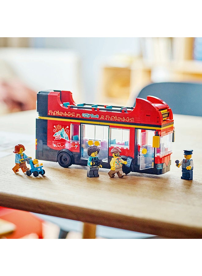 LEGO - City Red Double-Decker Sightseeing Bus Toy Vehicle Set For Boys And Girls Aged 7 Plus, Christmas Or Birthday Gift For Kids, 5 Characters Including A Baby And Buggy 60407 (384 Pieces) - Image 1