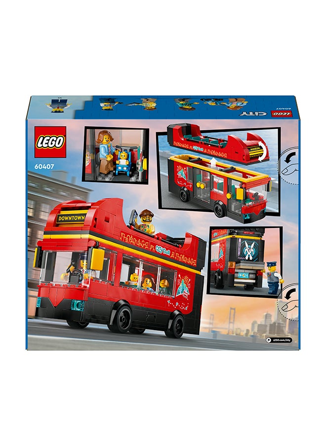 LEGO - City Red Double-Decker Sightseeing Bus Toy Vehicle Set For Boys And Girls Aged 7 Plus, Christmas Or Birthday Gift For Kids, 5 Characters Including A Baby And Buggy 60407 (384 Pieces) - Image 1