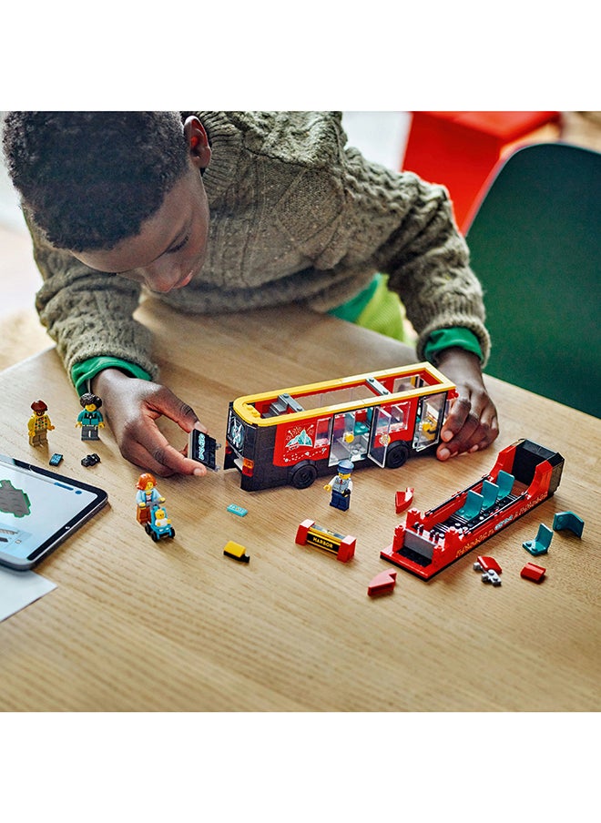 LEGO - City Red Double-Decker Sightseeing Bus Toy Vehicle Set For Boys And Girls Aged 7 Plus, Christmas Or Birthday Gift For Kids, 5 Characters Including A Baby And Buggy 60407 (384 Pieces) - Image 1