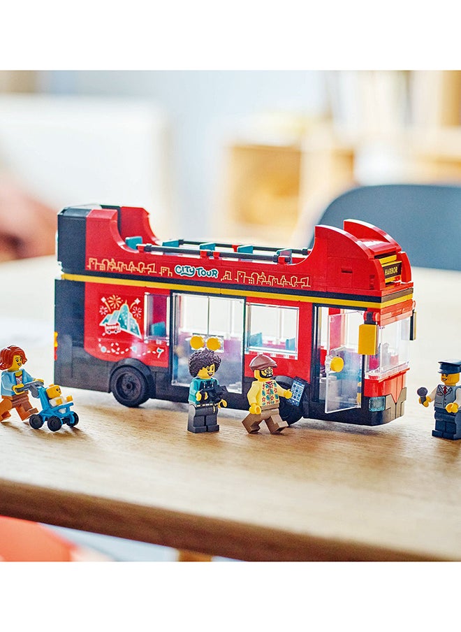 LEGO - City Red Double-Decker Sightseeing Bus Toy Vehicle Set For Boys And Girls Aged 7 Plus, Christmas Or Birthday Gift For Kids, 5 Characters Including A Baby And Buggy 60407 (384 Pieces) - Image 1