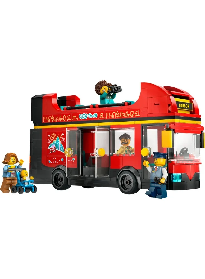 LEGO City Red Double-Decker Sightseeing Bus Toy 60407 (384) Pieces