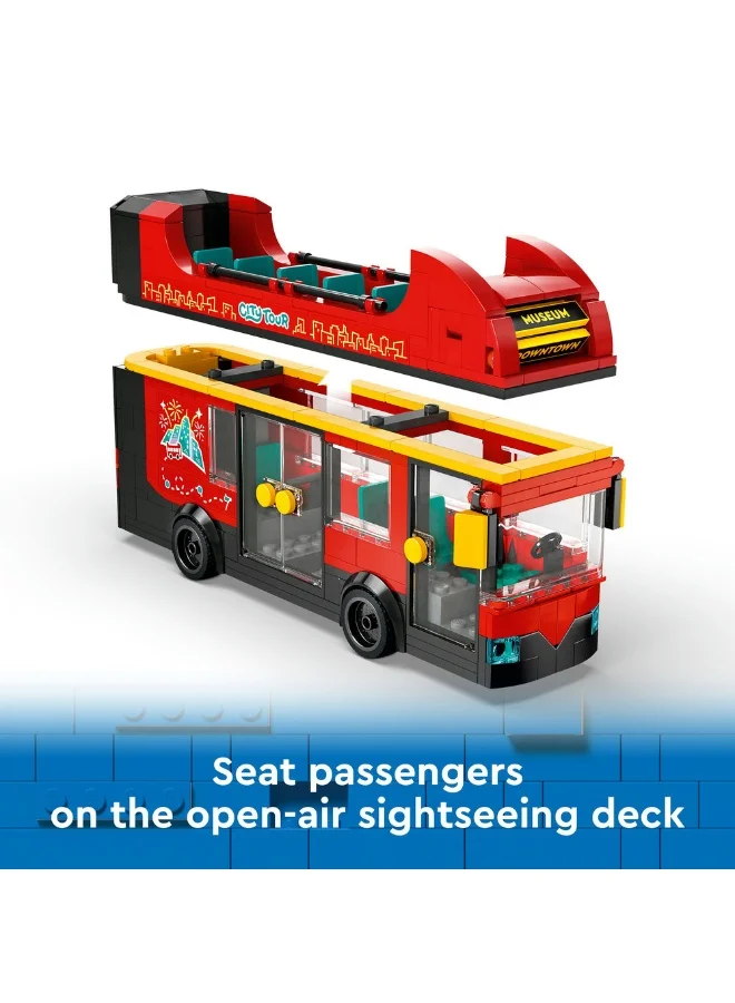 LEGO City Red Double-Decker Sightseeing Bus Toy 60407 (384) Pieces