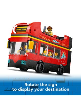 City Red Double-Decker Sightseeing Bus Toy Set 60407 (Age 7+, 384 Pieces) - view 5