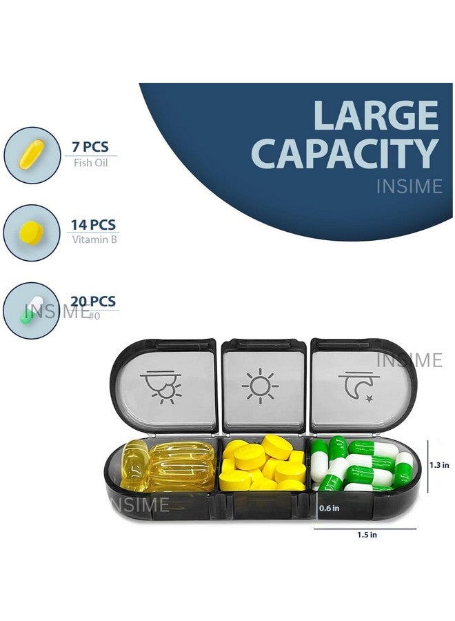 INSIME Pill organizer box for medicine 7 days 3 times | Tablet organizer box for medicine | Weekly medicine organizer pill box for travel & home | Medicine pills organiser & storage box - Image 2