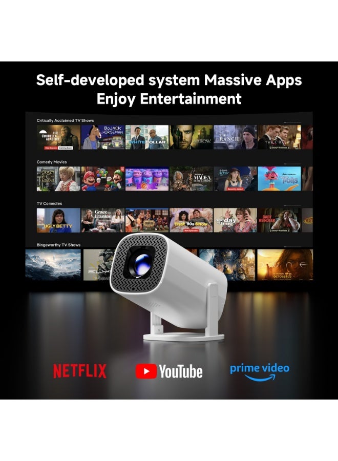 غاز بروجكتور صغير P30Pro بنظام أندرويد 14 وسطوع 150 لومِن ودقة 720P، ذاكرة 1GB RAM + 8GB تخزين، واي فاي 2.4G/5G وبلوتوث ومنفذ HDMI - Image 3