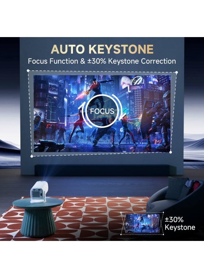 غاز بروجكتور صغير P30Pro بنظام أندرويد 14 وسطوع 150 لومِن ودقة 720P، ذاكرة 1GB RAM + 8GB تخزين، واي فاي 2.4G/5G وبلوتوث ومنفذ HDMI - Image 5