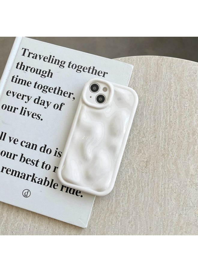 Generic - Solid Color Creative Meteorite Pattern For IPhone15pro Max Mobile Phone Case Apple 16 13/14 Wen-Color:Xym Meteorite Pattern Imd Cream White-Applicable Model:12pro (without Packaging) - Image 1