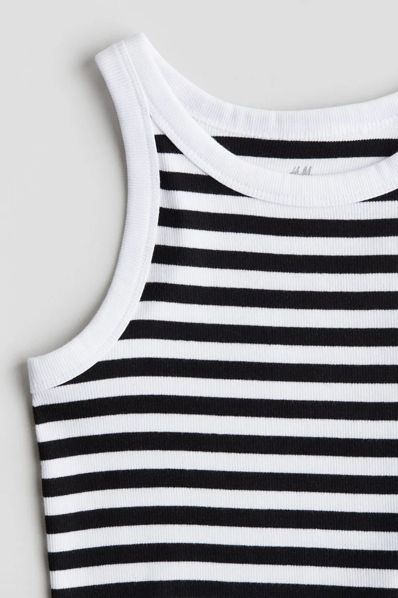H&M Ribbed cotton vest top