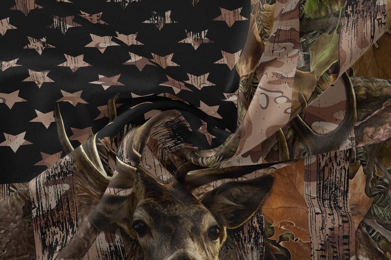 Tailor Shop Deer Comforter Sets Twin Size for Boys Kids Teens American Flag Camo Bedding Sets Hunting Comforter Sets Woodland Moose Wildlife Forest Bed Set  with 1 Comforter 1 Pillowcase - Image 5