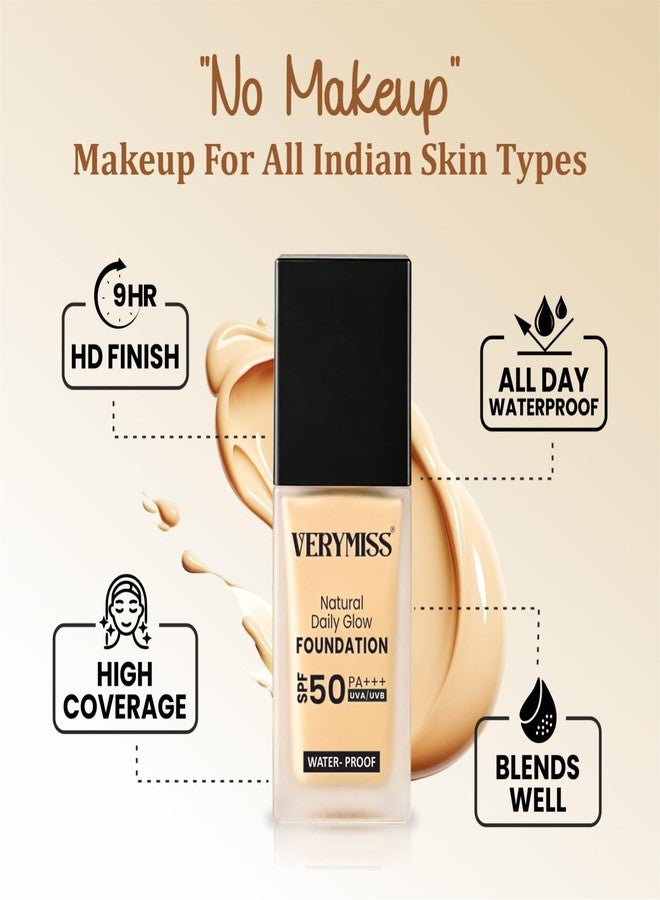 Verymiss Waterproof Foundation & Primer Combo | Natural Finish, Long-Lasting & Lightweight | Pore Blurring + High Coverage Base - Image 4