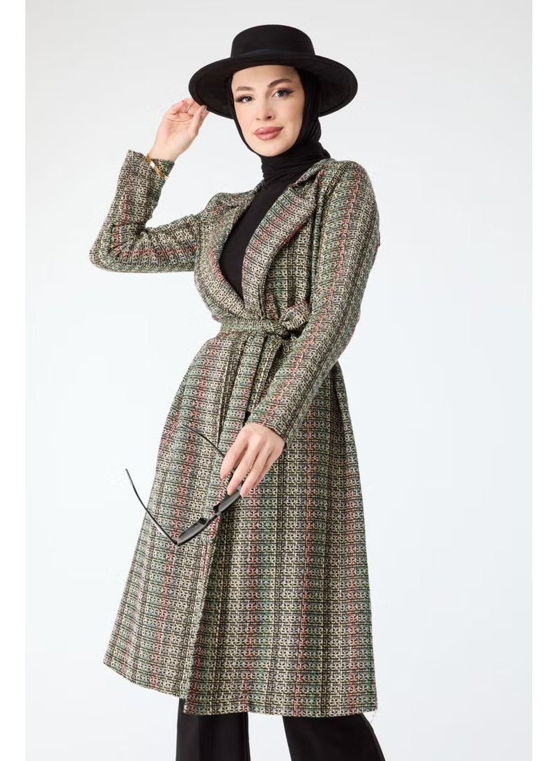 Tofisa 13000-Red-Black Waist Laced Coat - Image 3