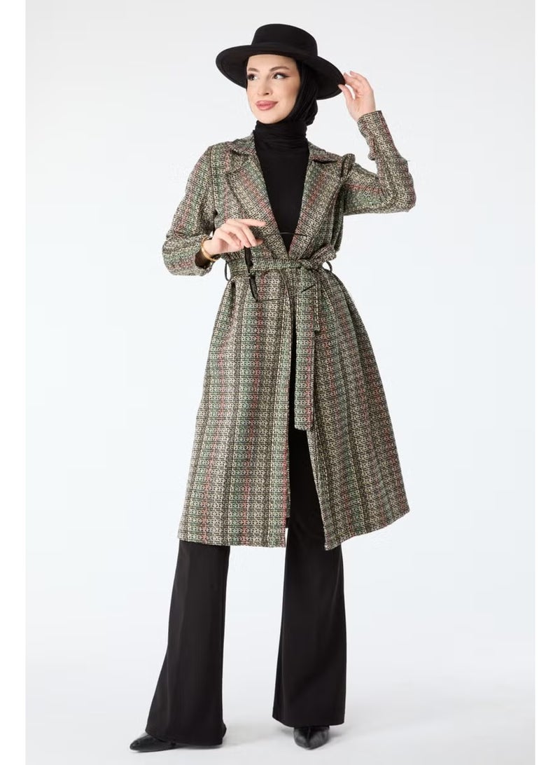 Tofisa 13000-Red-Black Waist Laced Coat - Image 1