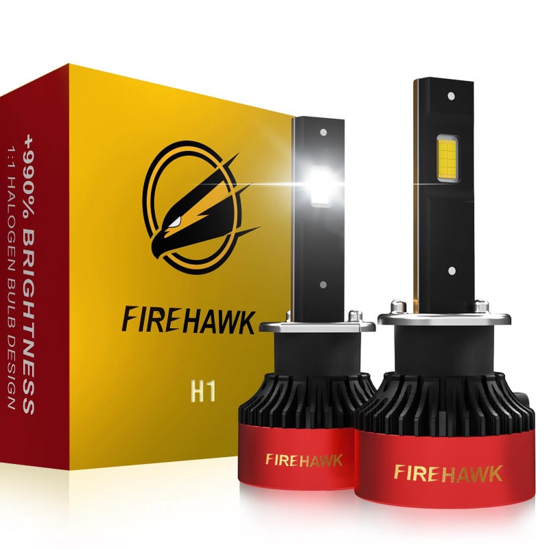 Firehawk H1 Bulbs 70000LM Pure White 6000K Plug & Play IP68 Waterproof Fog Light, Pack of 2 - Image 1
