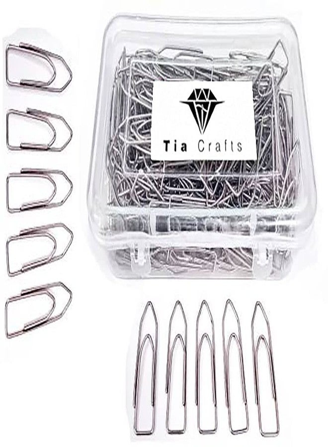Tia Crafts Paper Clips, Metal Gem Clips, Metal Steel U Clips, for Holding Loose Papers, Office Stationery (200 Piece) - Image 1