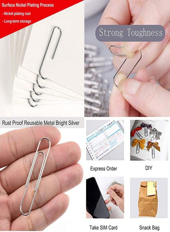 Tia Crafts Paper Clips, Metal Gem Clips, Metal Steel U Clips, for Holding Loose Papers, Office Stationery (200 Piece) - Image 3