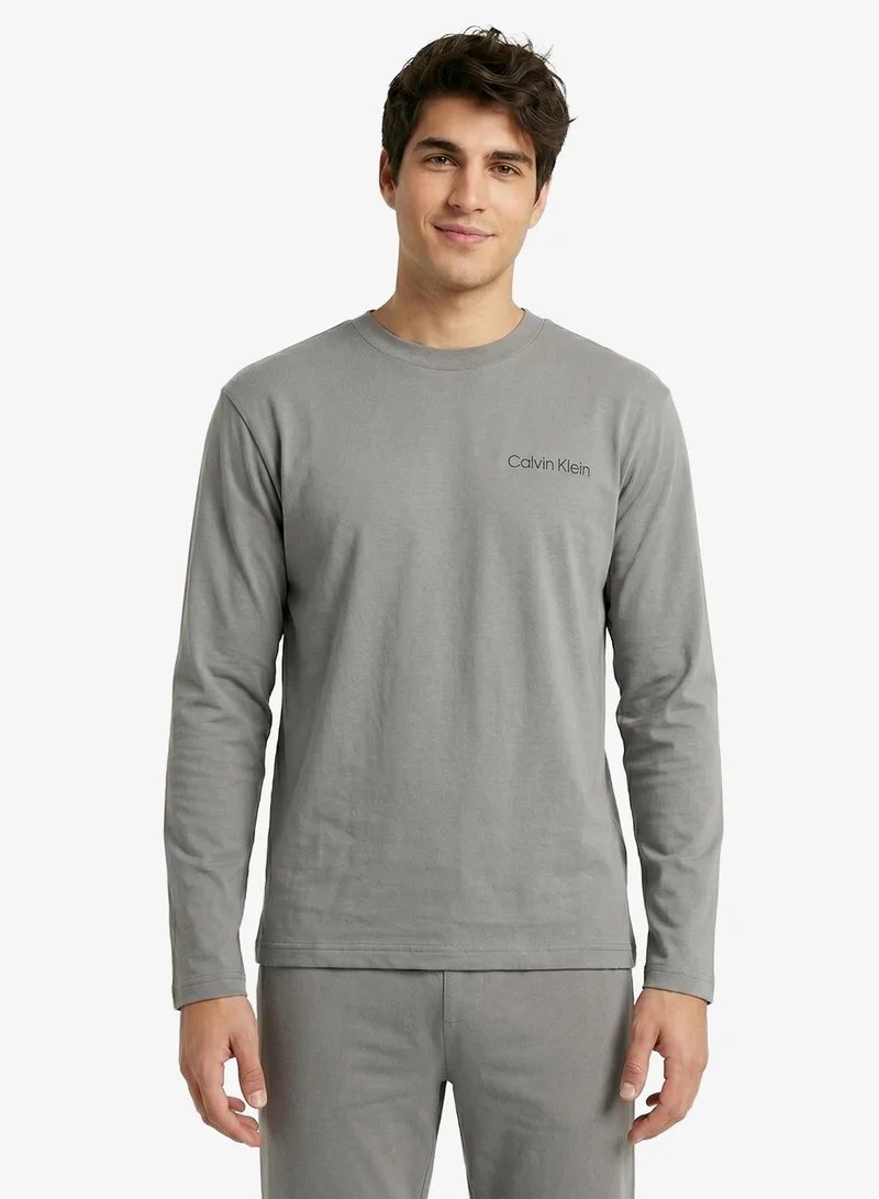 Calvin Klein  Long Sleeve Regular Fit T-Shirt & Pant Set for Men | Best Price UAE