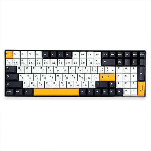Gliging Japanese Keycaps 133 Keys Black White Keycap Cherry Profile Dye-Sub PBT Minimalist Compatible with GH60 / GK64 / GK61 / 68/87/104 Keyboard - Image 4