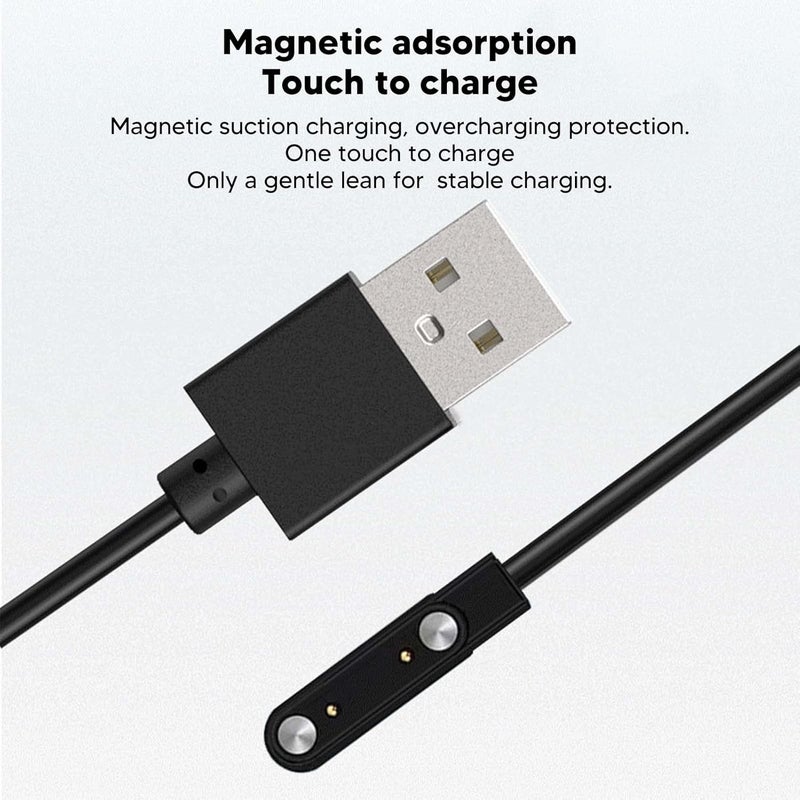 شاحن ساعة ذكية VGEBY، شاحن ساعة ذكية مغناطيسي محمول عالمي ثنائي الأطراف مع منفذ شحن USB (2.8-9 مم) - Image 5
