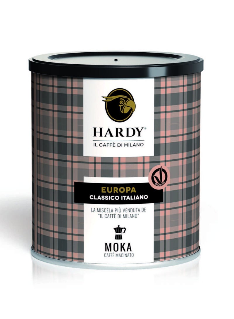 Hardy Europa Ground Coffee for Moka - Dark Roast Italian Blend