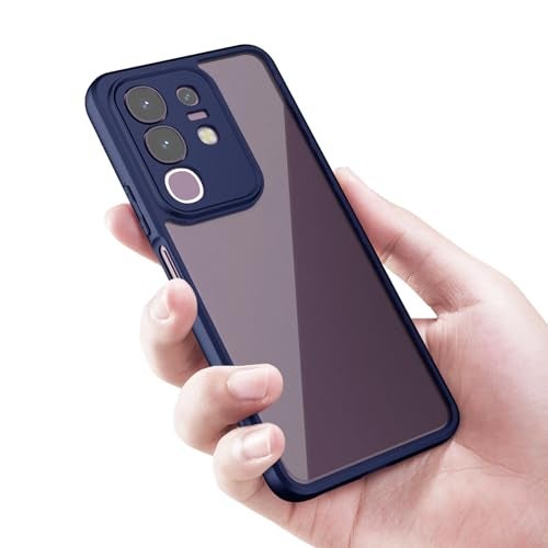 Kapa Hawkeye Clear Back Cover for Iqoo Z10x 5G / Vivo T4x 5G | Camera Lens Protector Shockproof Slim Clear Case Cover (Blue Sides) - Image 5