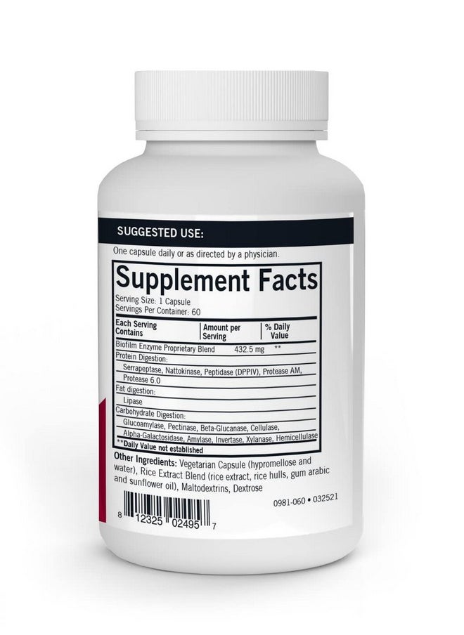 Kirkman - Kirkman - Biofilm Defense - 60 Capsules - Aids Gut & Digestive Health - Immune Support - Hypoallergenic - Image 1