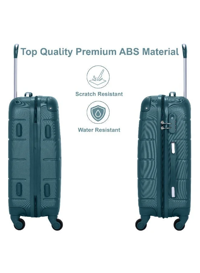 Senator  Hard Case Travel Bag Cabin Luggage Trolley ABS Lightweight Suitcase with 4 Spinner Wheels A1012 Dark Teal  | Best Price UAE