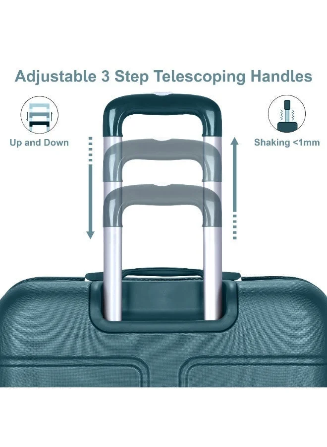 Senator  Hard Case Travel Bag Cabin Luggage Trolley ABS Lightweight Suitcase with 4 Spinner Wheels A1012 Dark Teal  | Best Price UAE
