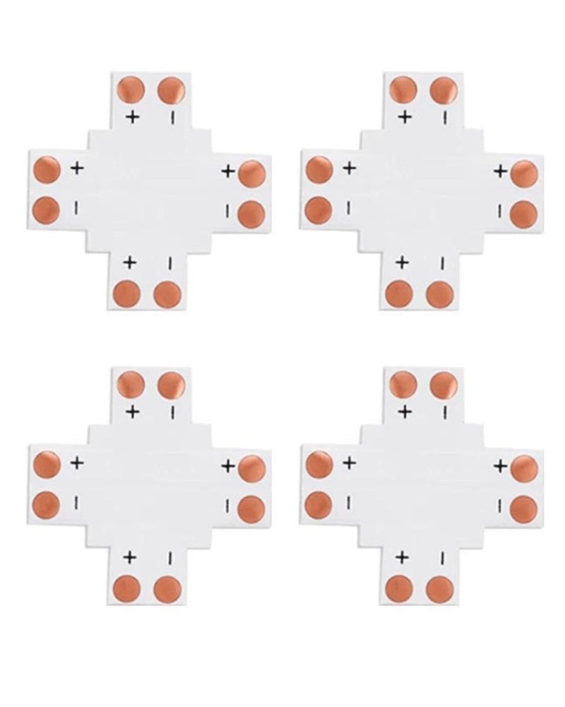 Snoogg 15PC Pack 8 mm 2 Pin Led Strip Solderless gapless Extension Coupler connectors Type + Shape for 3528 2835 SMD RGB LED Strip Light No Soldering Required Gapless led Strip Adapter Extension - Image 1