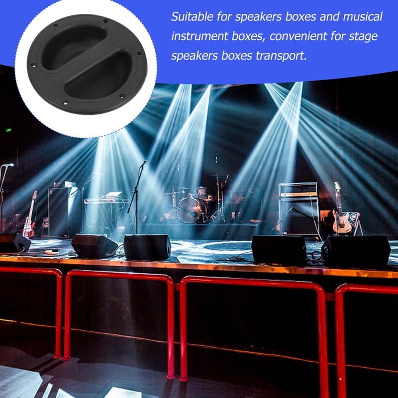 ARTIBETTER 8pcs Black Abs Speaker Handles Recessed Pulls Audio Loudspeaker Attachment Replacement Accessories for Portable Stage Speakers - Image 5