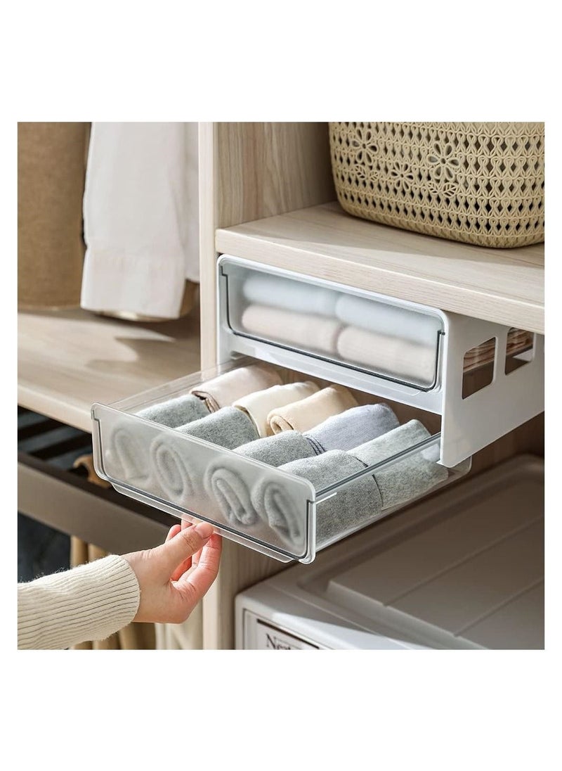 DMG TECH - Under Desk Drawer Office Organizers and Storage Drawers Under Mounted with 2 Layers - Image 1