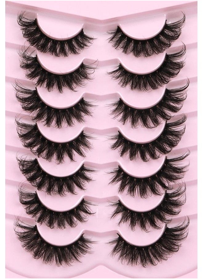 Kiromiro Mink Lashes Fluffy 6D False Eyelashes 17Mm Wispy Cat Eye Lashes That Look Like Extensions Strip Lashes Pack  - Image 2
