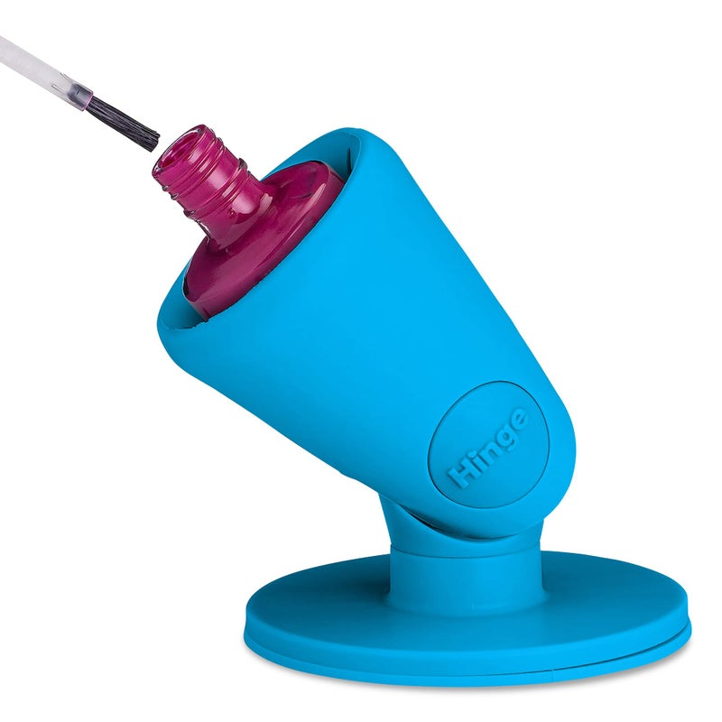 tweexy Hinge Untippable Nail Polish Bottle Holder AntiSpill Nail Polish Holder Stand Tilted IntelliStick Airlock Suction Fingernail Painting Nail Art Tools Nail Polish Accessories Cucumber