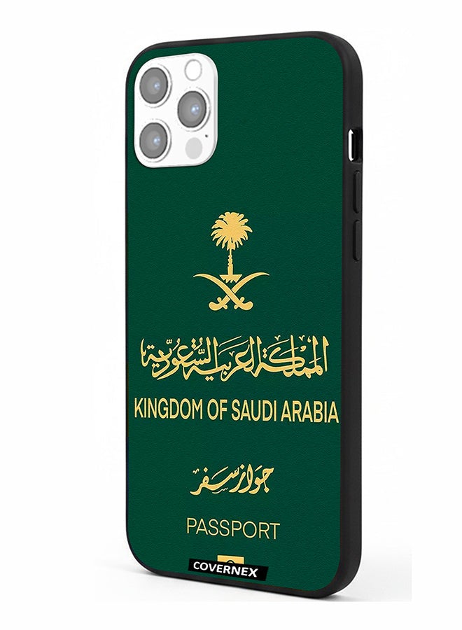 Covernex Apple iPhone 12 Pro Protective Case Cover Printed Featuring Saudi Arabia Passport Inspired Design - Image 1